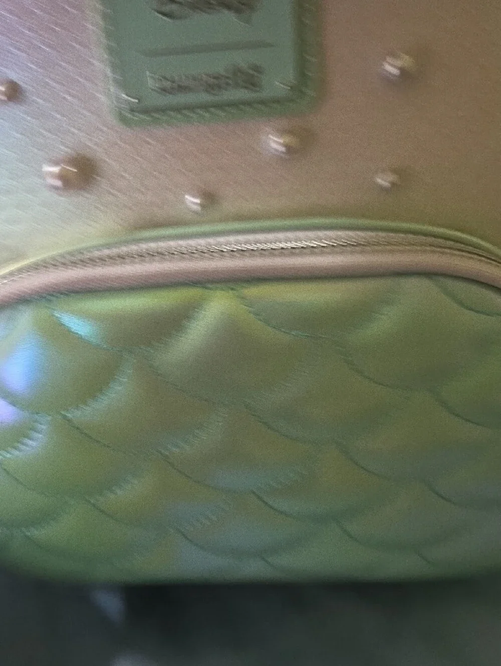 Loungefly Little Mermaid Iridescent Green Pearl Mermaid Mini Backpack - Picture 4 of 7
